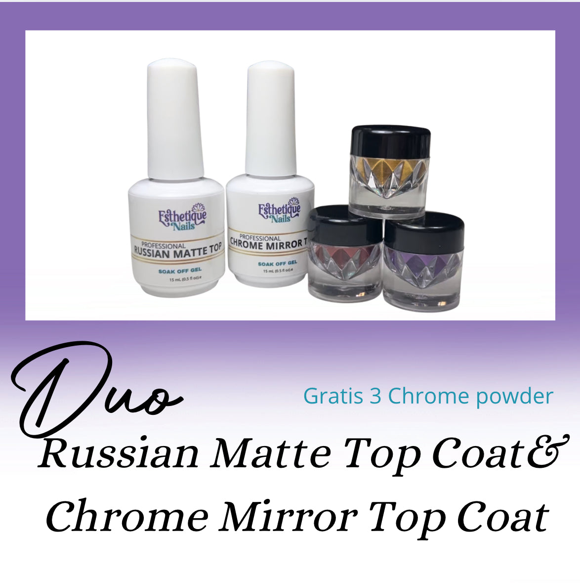 Dúo Russian Matte & Chrome Mirror Top Coat