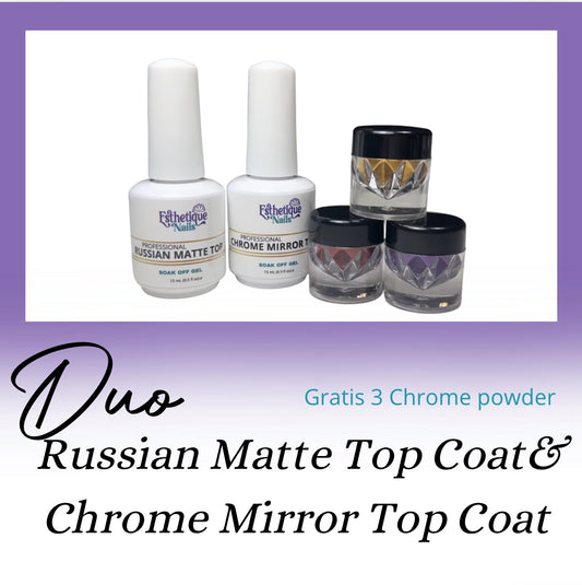 Dúo Russian Matte & Chrome Mirror Top Coat