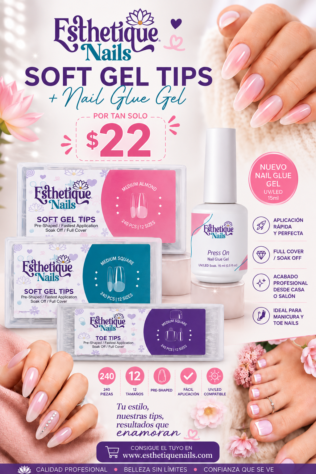 Soft Tips + Nail Glue